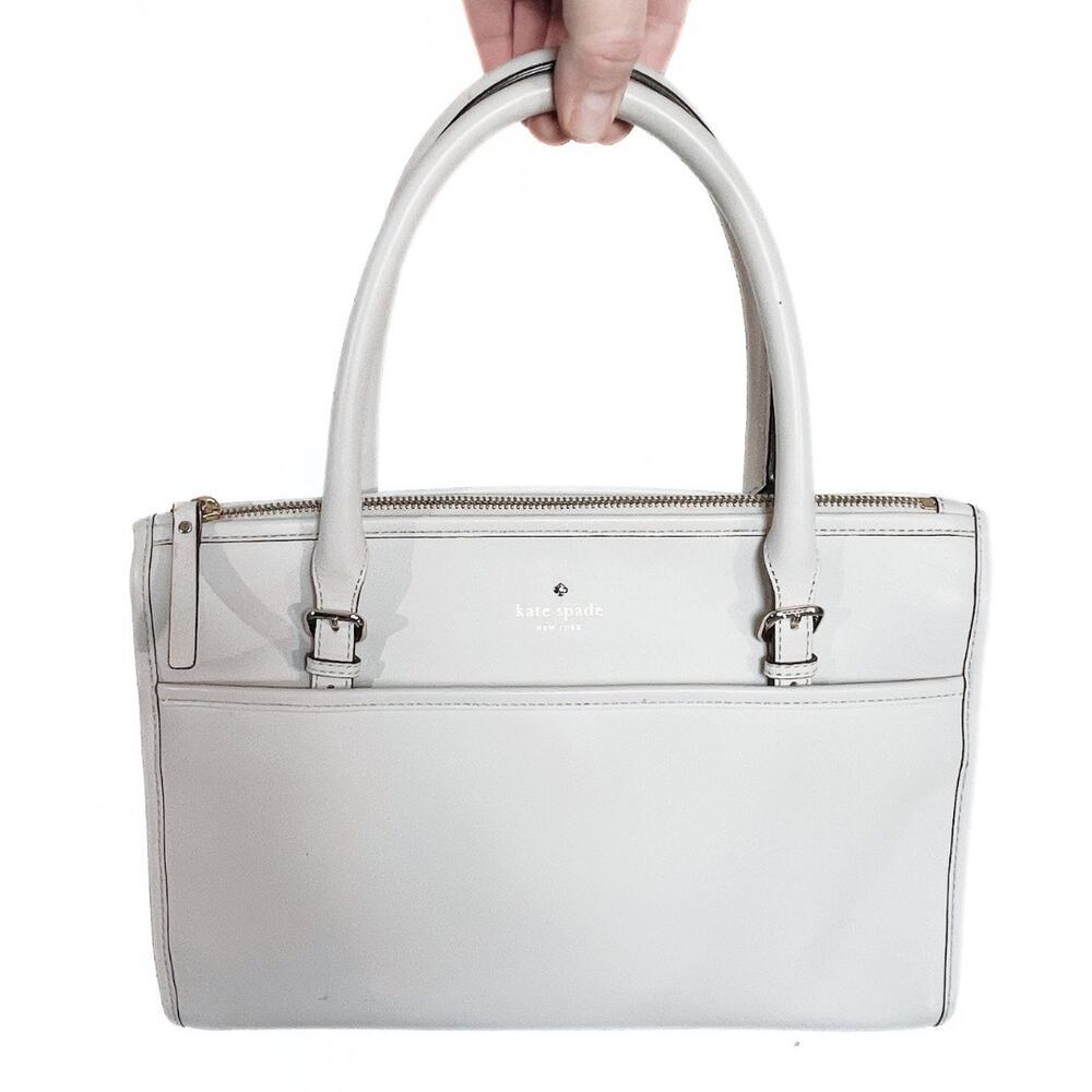 KATE SPADE VANSTON MARYCLARE bag purse in Bone/Dove Gray Retail $425